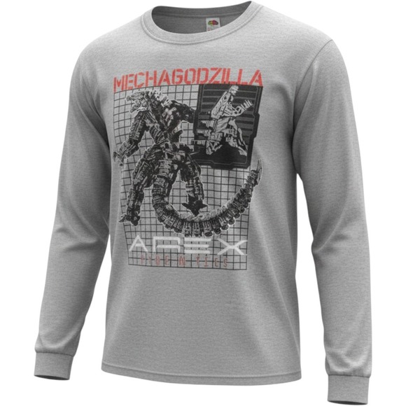 Fruit of the Loom Other - Mechagodzilla Apex Cybernetics Long Sleeve Shirt Grey Fruit of‎ the Loom Small